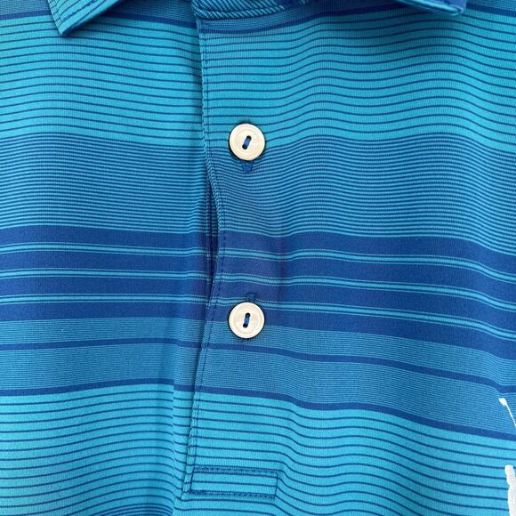 Peter Millar Polo Mens M Blue Golf Performance Traditions Course Arnold Palmer - Picture 4 of 7